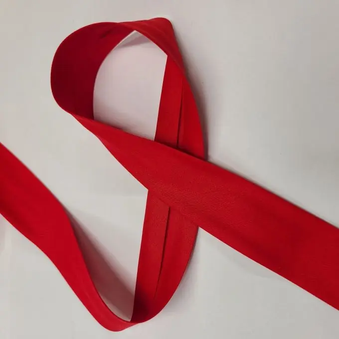 Jetzt Kaufen Dehnbares Schrägband aus Baumwolle rot