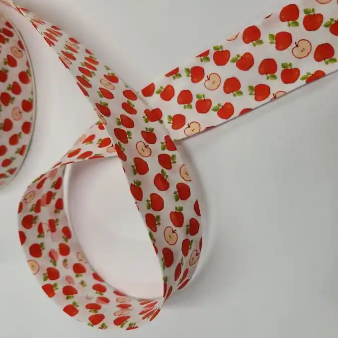 Schrägband 30 mm Äpfel Kostenfreie Lieferung