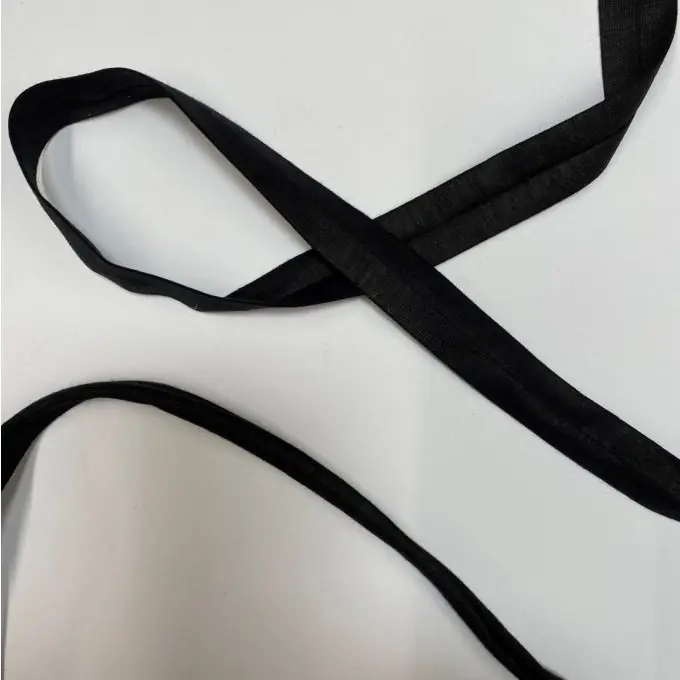 Schrägband aus Baumwoll-Jersey und Elasthan 20 mm schwarz Bestpreis