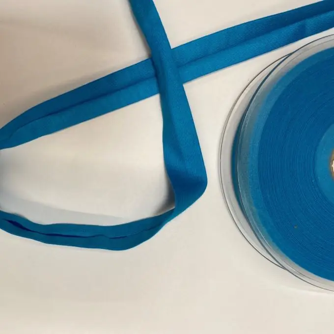 Top-Angebot Schrägband aus Baumwoll-Jersey und Elasthan 20 mm himmelblau