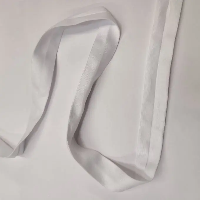 Knallerangebot Schrägband aus Baumwoll-Jersey und Elasthan 20 mm weiß