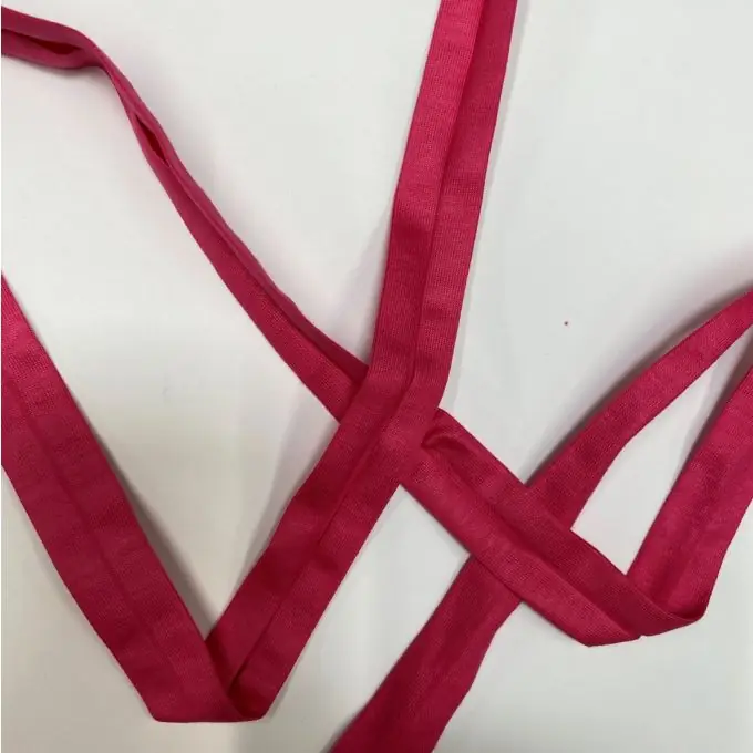 Schrägband aus Baumwoll-Jersey und Elasthan 20 mm fuchsia Aktuell