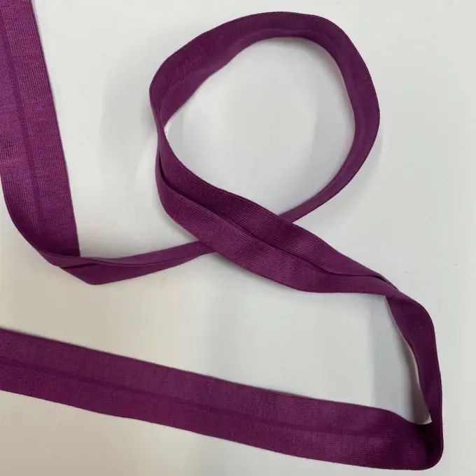 Schrägband aus Baumwoll-Jersey und Elasthan 20 mm violett Top-Angebot