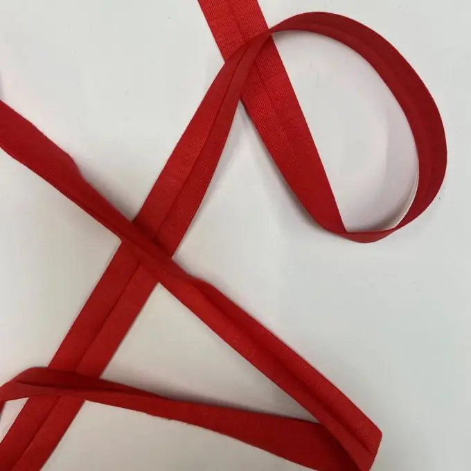 Schrägband aus Baumwoll-Jersey und Elasthan 20 mm rot Sonderaktion