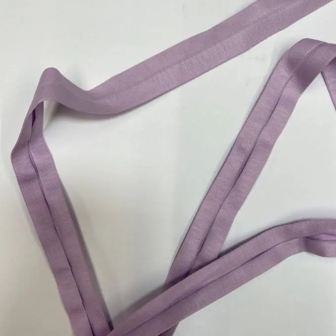 Versand Am Gleichen Tag Schrägband aus Baumwoll-Jersey und Elasthan 20 mm lila