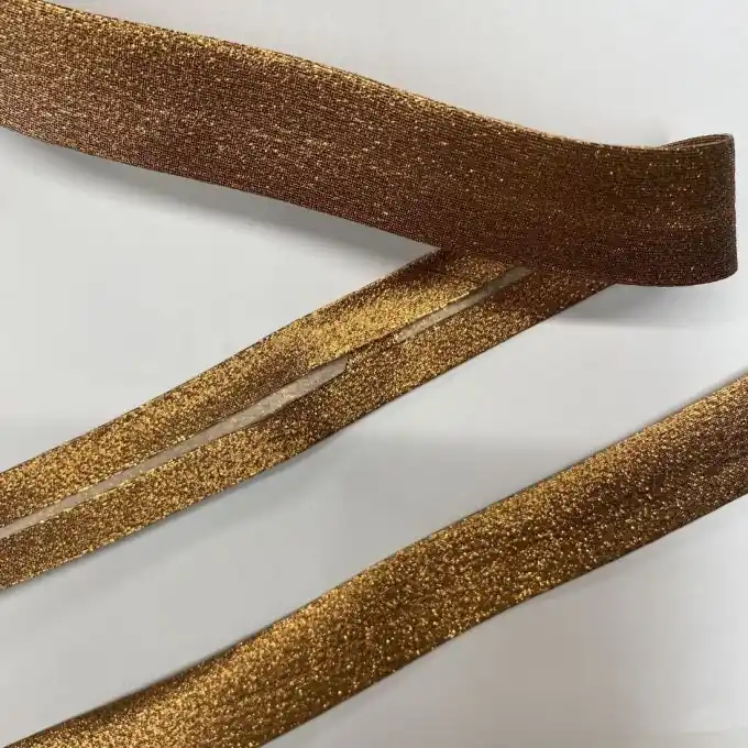 Kostenloser Versand Glänzendes Schrägband 30 mm kupferrot