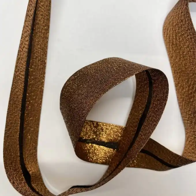 Glänzendes Schrägband 30 mm dunkles kupferrot Preis Gesenkt