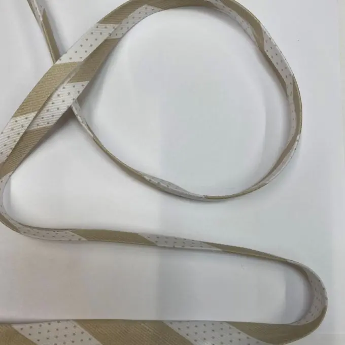 Neuheit Piqué-Schrägband Punkte und Streifen beige