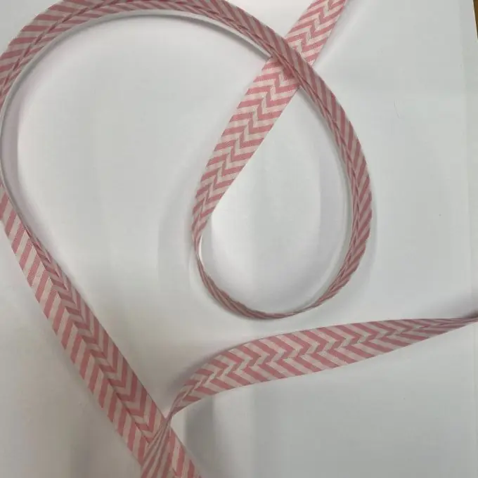 Gratis Versand Schrägband mit Streifen 18 mm rosa