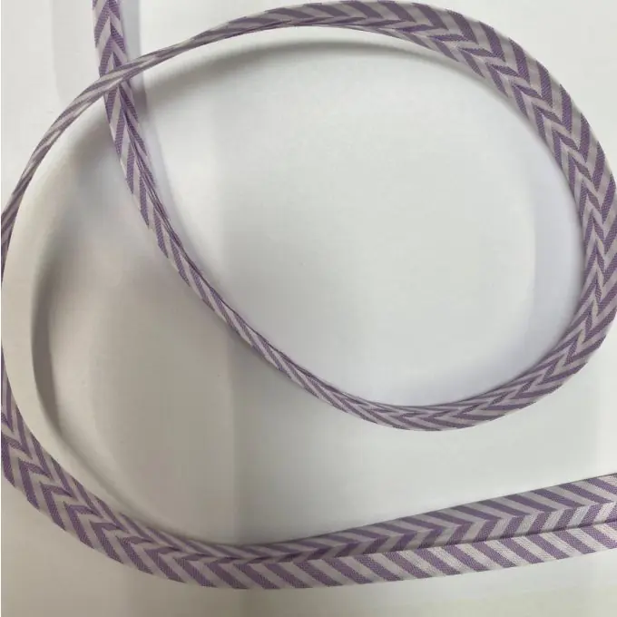 Schrägband mit Streifen 18 mm lila Bestpreis