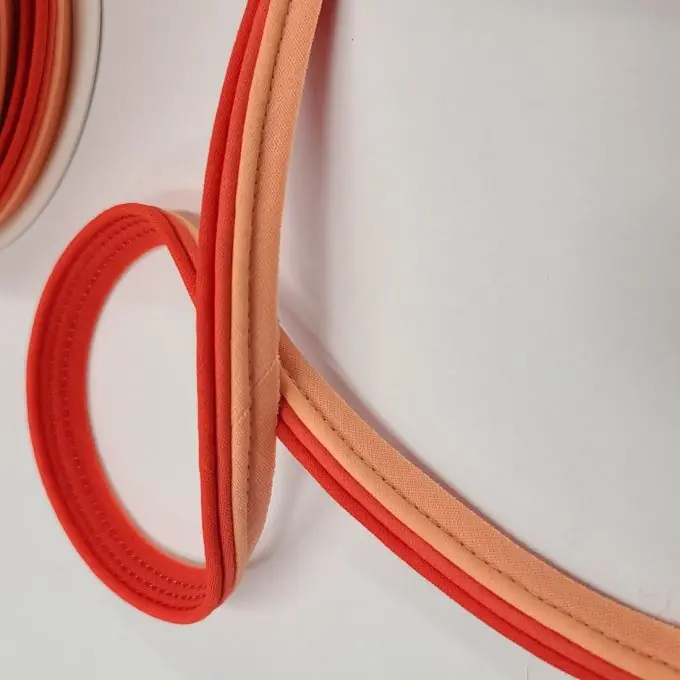 Must-Have Schrägband mit drei Stoffen 15 mm koralle