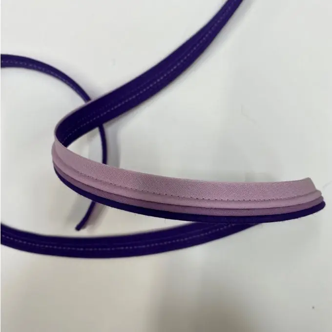 Heißes Angebot Schrägband mit drei Stoffen 15 mm violett