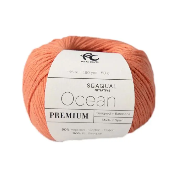 Knäuel aus Bio-Baumwolle und recyceltem Polyester koralle Preisknaller