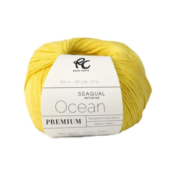 Knäuel aus Bio-Baumwolle und recyceltem Polyester gelb Finale Aktion