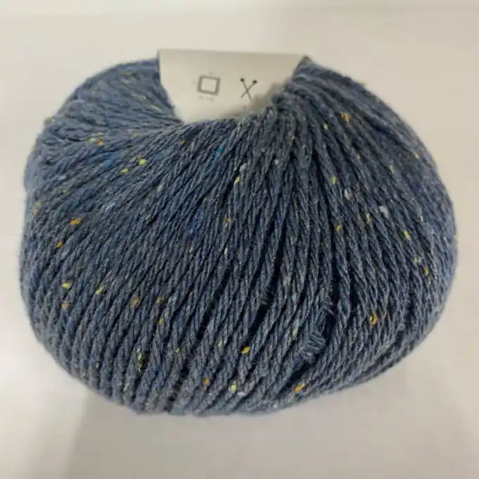 Strickgarn Wolle recycelt 125m blau Top-Qualität
