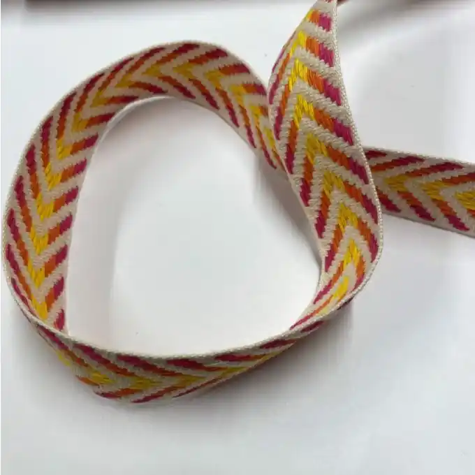 Gurt Baumwolle beidseitig rosa orange 30 mm Sichere Zahlung