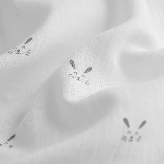 Super-Preis Windelstoff Hasen weiß