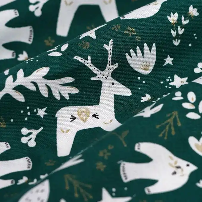 Dicker Baumwollstoff Weihnachten Yiha grün Top-Seller