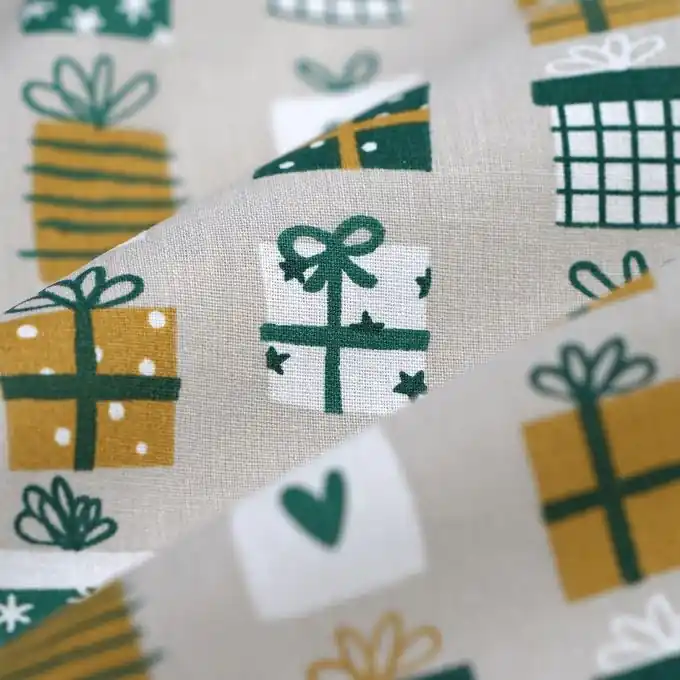 Cretonne-Stoff Geschenke grün Letzte Chance