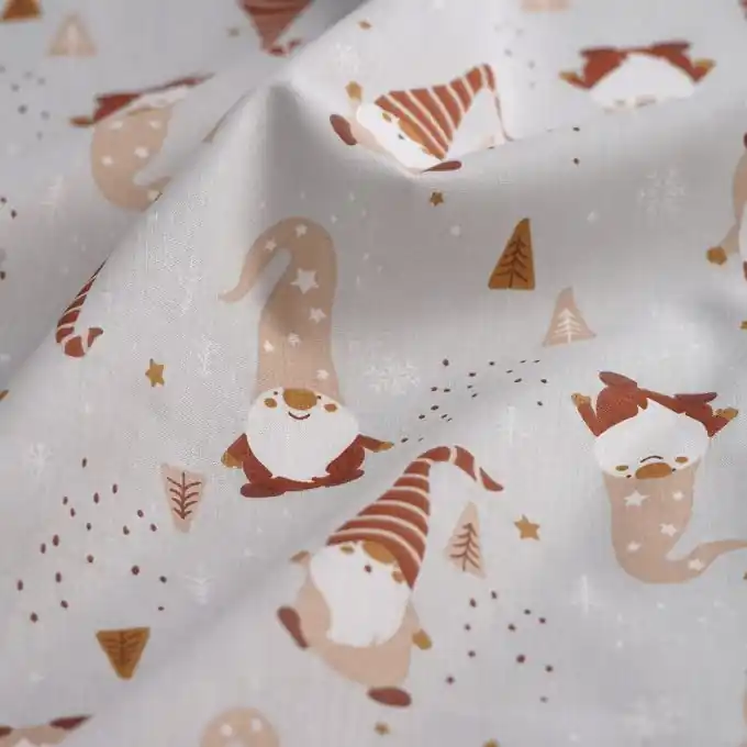 Schnäppchen Weihnachtsstoff Zwerge rosa