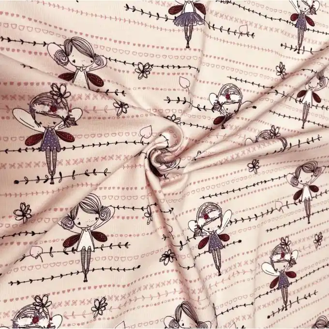 Baumwolljersey Ballerina-Feen rosa Geprüft