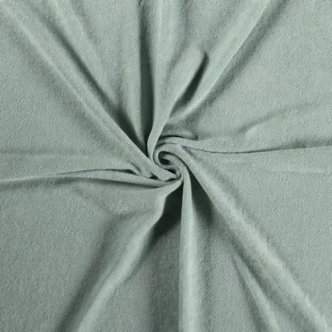 Baumwollfrottee einfarbig seegrün Handgefertigt