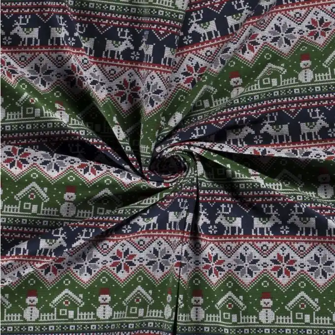 Preisreduziert French Terry Weihnachten grün blau