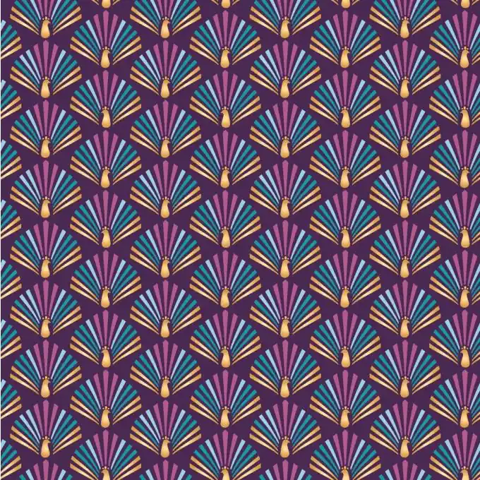 Direkt Vom Hersteller Dicker Baumwollstoff Pfau gold violett