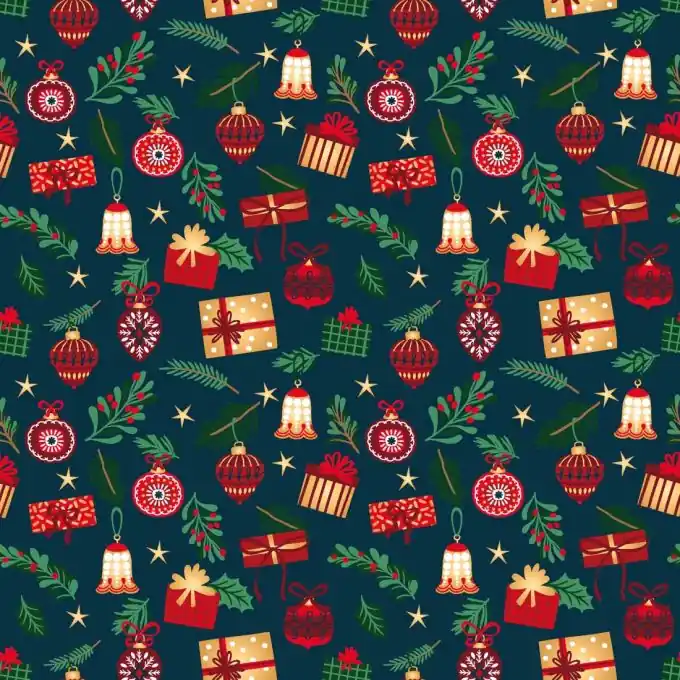 Dicker Baumwollstoff Geschenke gold marineblau Preiswert