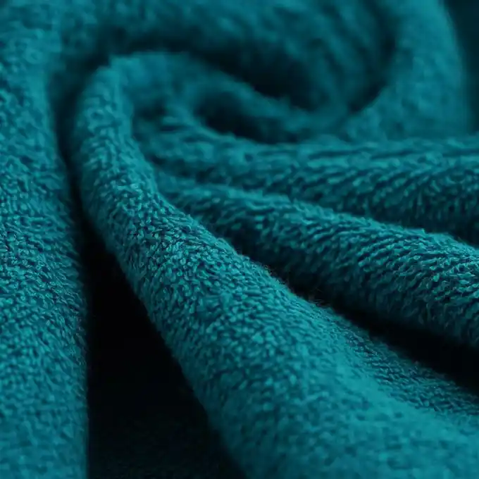 Kostenloser Versand Frotteestoff Baumwolle Bonie pfauenblau