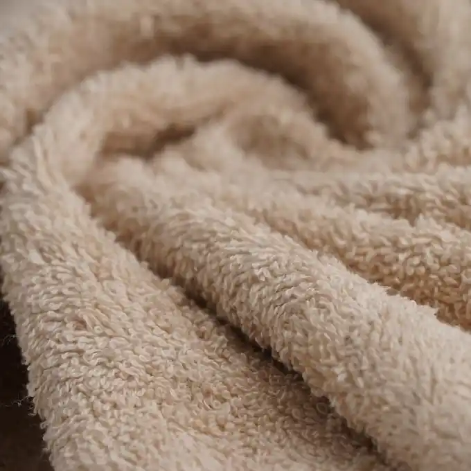 Schneller Versand Frotteestoff Bio-Baumwolle naturfarben