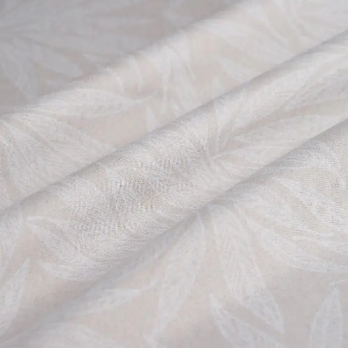 Verdunkelungsstoff Blätter beige Preisreduziert