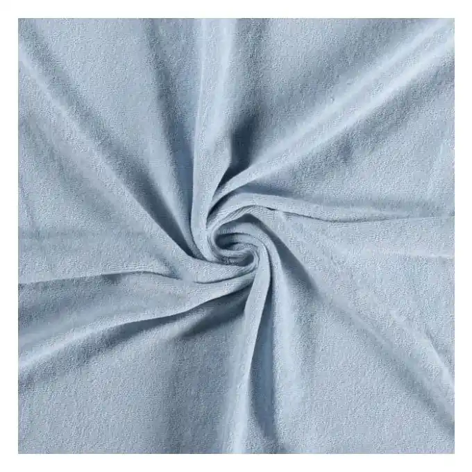 Frottee Baumwolle dehnbar einfarbig himmelblau Kracherpreis