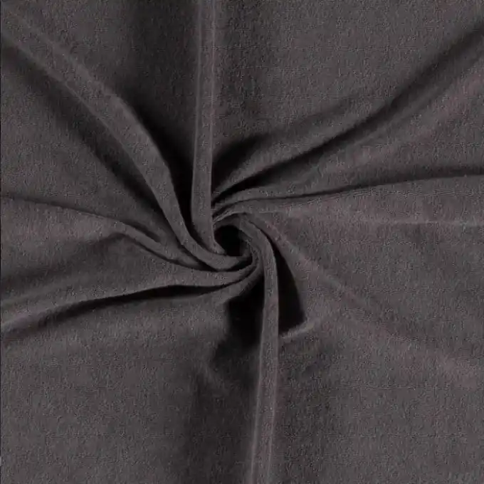 Direktkauf Nickistoff Baumwolle dehnbar einfarbig anthrazit