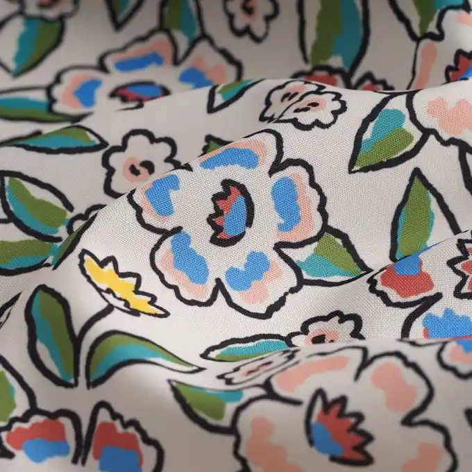 Premium Tischdeckenstoff wasserabweisend Blumen