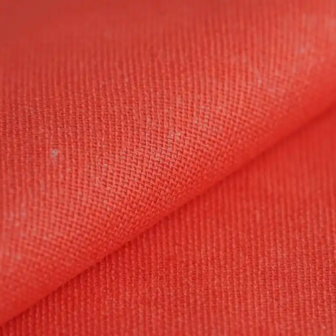 Beschichteter Leinenstoff Melisse rot Preiswert