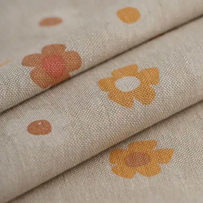Direktkauf Dekostoff linen look Flower Power