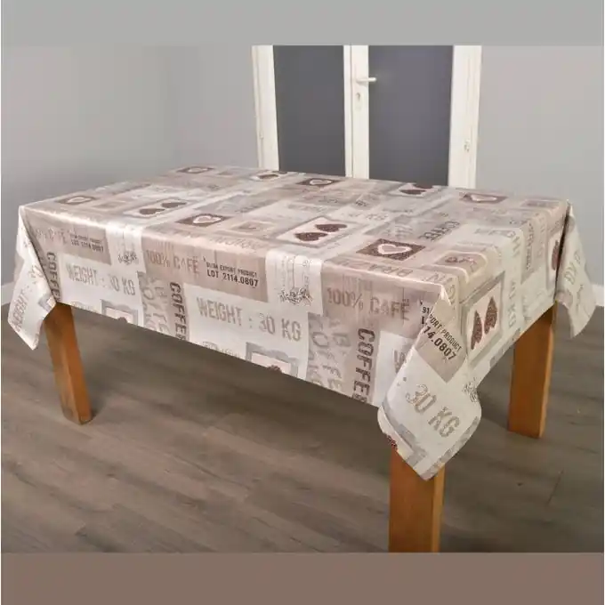 Rabatt Wachstischdecke Café Basilien