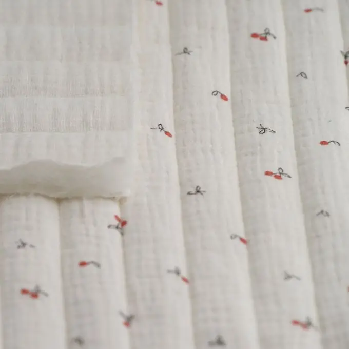 Steppstoff Musselin Kirschen Nur Für Kurze Zeit