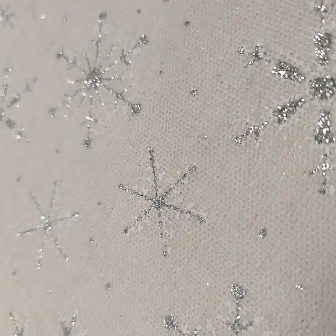 Finale Aktion Stoff Jute/Baumwolle weiß silbern