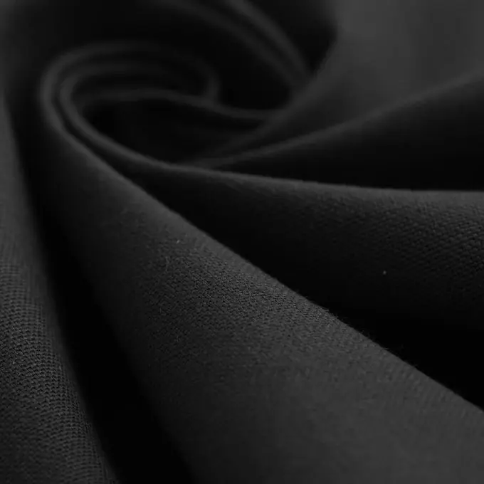 Top-Qualität Dicker Baumwollstoff Panama Überbreite schwarz