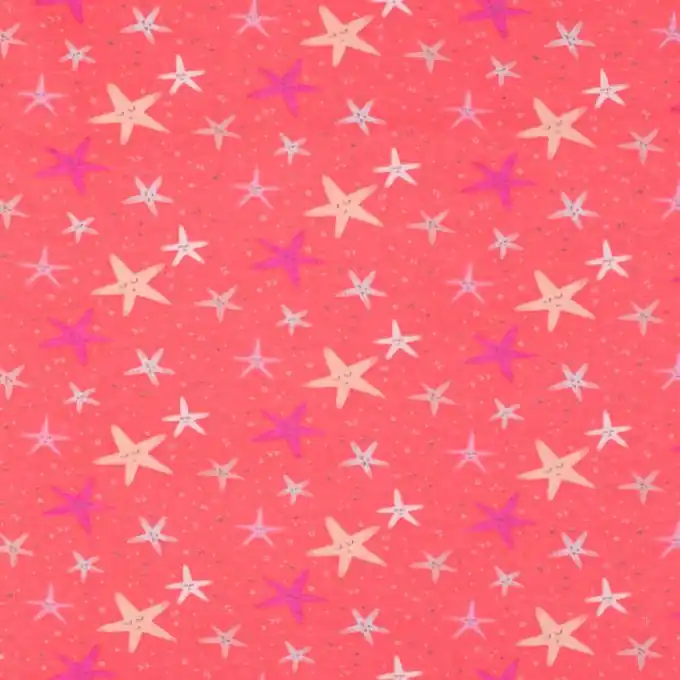 Letzte Chance Baumwolljersey Seestern koralle