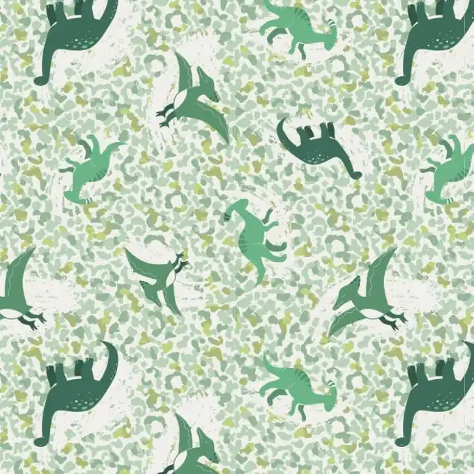 Top-Qualität Jersey Baumwolle Dinos grün