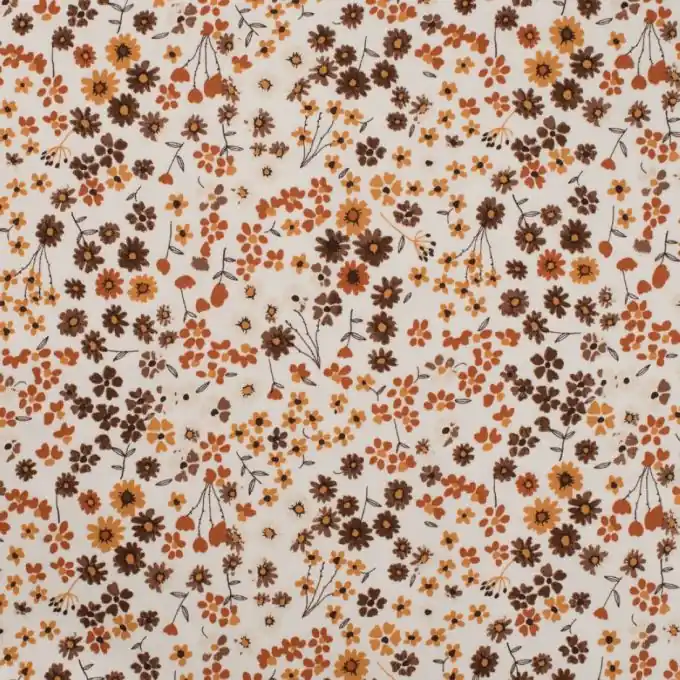 Jersey-Baumwollstoff Blumenmuster Orange 150cm Breite Kostenloser Rückversand