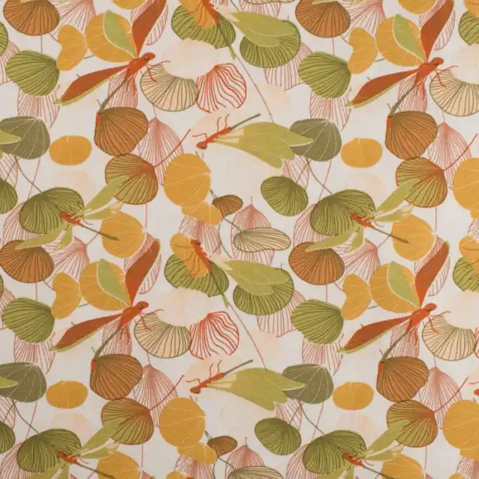 Nur Für Kurze Zeit Baumwolljersey Libellen Ocker