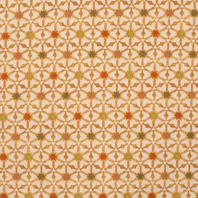 Jersey Baumwolle Blumen ocker Großhandel