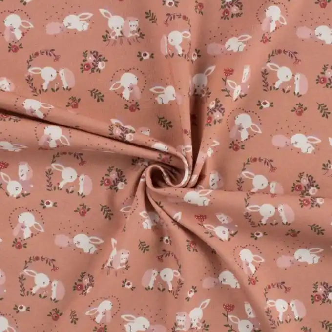 Jersey Baumwolle Hase Igel terrakotta Versand Am Gleichen Tag