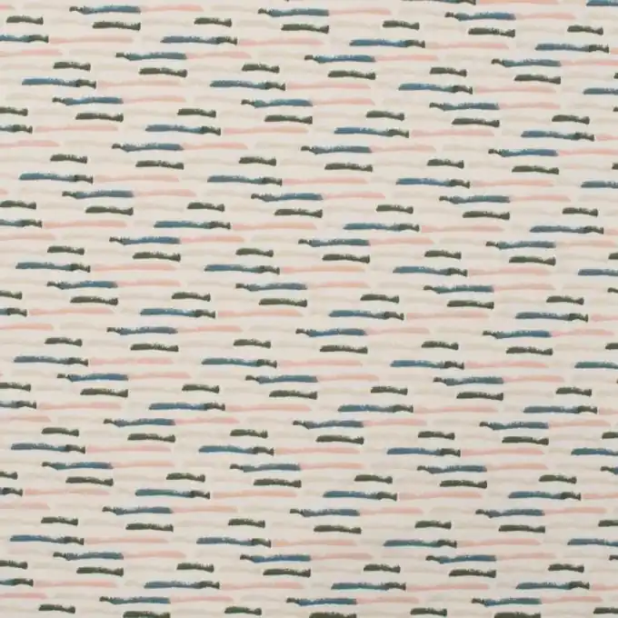 Neu Im Sortiment Jersey Baumwolle Striche blau rosa