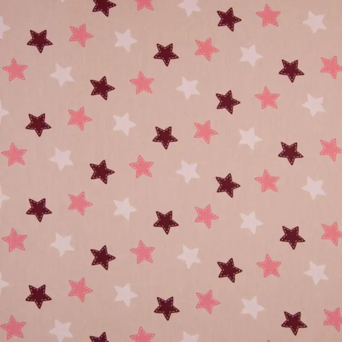 Baumwoll-Popeline Große Rosa Sterne 150 cm Breit Limited Edition
