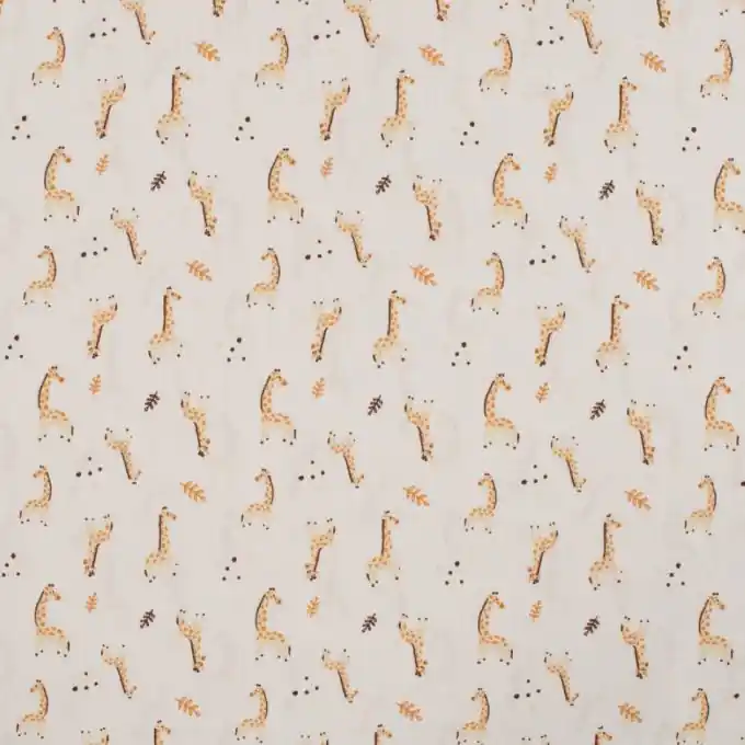 Im Trend Popeline Baumwolle Giraffe Ecru